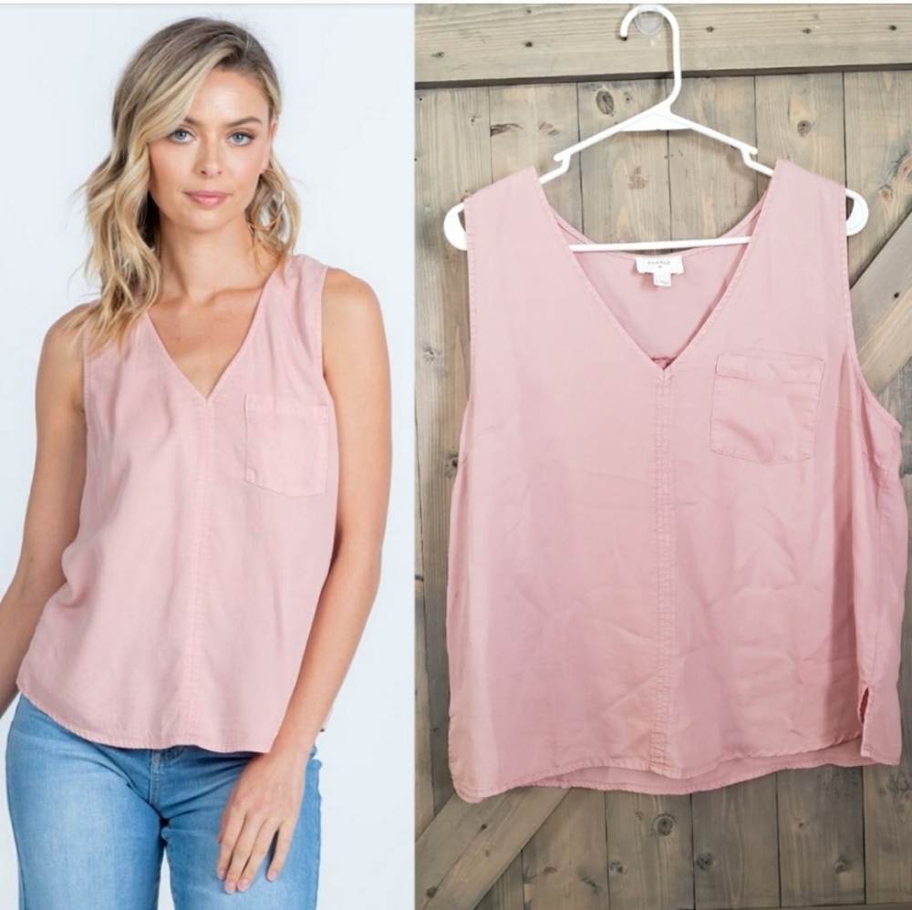 Anthropologie Everly Blush Pink Sleeveless Top Large